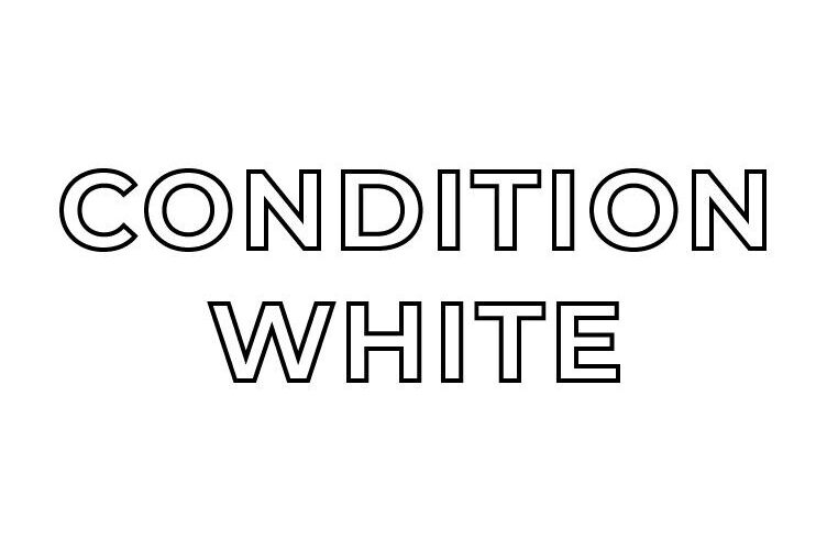 Box labeled 'Condition White' representing the first level of awareness in Cooper's Color Codes of Awareness.